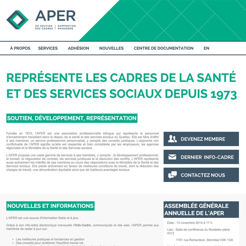 APER Santé et services sociaux